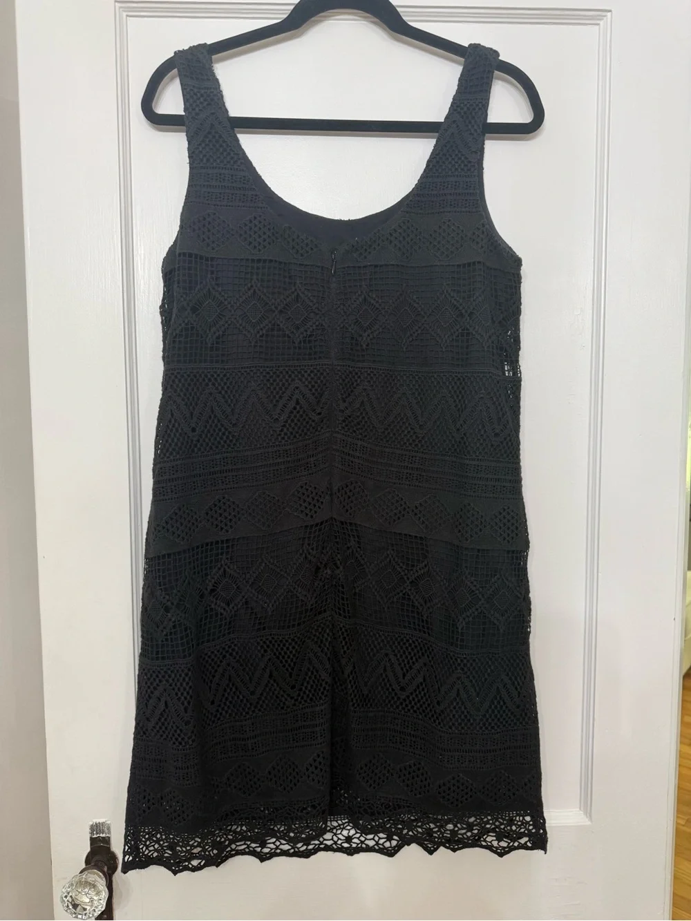 J.Crew Black Crochet Knit Tank Dress - Size 10